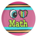 Bright Eye Heart I Love Math Party Plates