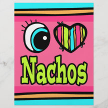 Bright Eye Heart I Love Nachos Flyer Design