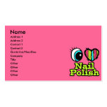 Bright Eye Heart I Love Nail Polish Business Card