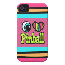 Bright Eye Heart I Love Pinball iPhone 4 Cover
