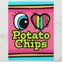 Bright Eye Heart I Love Potato Chips Full Colour Flyer