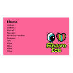 Bright Eye Heart I Love Shave Ice Business Card Templates