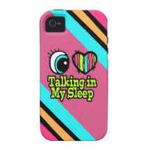 Bright Eye Heart I Love Talking in My Sleep Case-Mate iPhone 4 Case