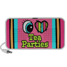 Bright Eye Heart I Love Tea Parties Portable Speakers