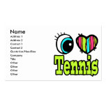 Bright Eye Heart I Love Tennis Business Cards