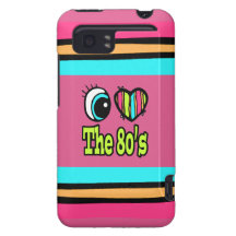 Bright Eye Heart I Love the 80s HTC Vivid Cases