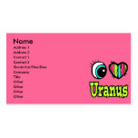 Bright Eye Heart I Love Uranus Business Cards