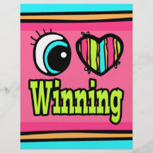 Bright Eye Heart I Love Winning Flyer Design