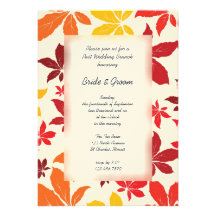 Bright Fall Leaves Post Wedding Brunch Invitation