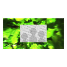 Bright Green Abstract. Customised Photo Card
