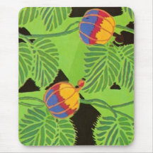 Bright Green Colourful Art Deco Mousepad