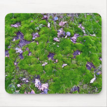 Bright Green Moss Texture Mouse Pads