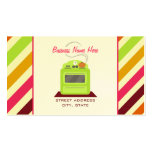 Bright Green Retro Stove Chef Business Card