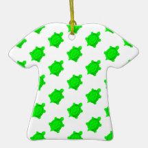 Bright Green Turtles Christmas Ornament