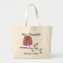 Bright Owl Teacher - SRF Tote Bags