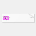 Bright Pink Camera. On White. Bumper Stickers