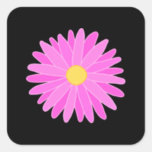 Bright Pink Flower. Square Sticker