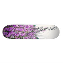 Bright Pink Flowers Skate Board Decks
