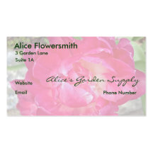 Bright Pink Tulip business cards