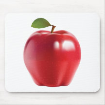 Bright Red Juicy Delicious Apple Mousepads