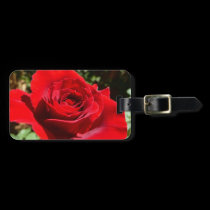 Bright Red Rose Luggage Tag luggage tags