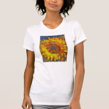 Bright Sunflower Circle Mosaic Digital Art Print T Shirts