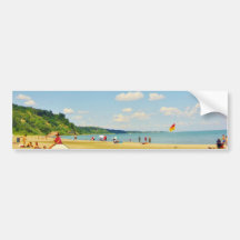 Bright Sunny Beach Day Bumper Stickers