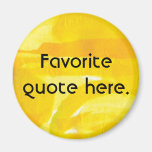 Bright Sunny Yellow Torn Paper Collage Refrigerator Magnets