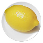 Bright Yellow Lemon Party Plate