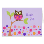 Brightly Coloured Owl Card