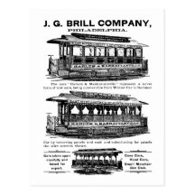 Brill Company Streetcars and Trolleys Postcard
