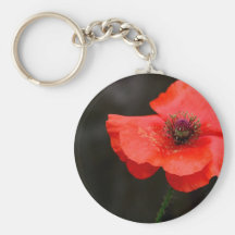Brilliant Red Poppy Key Chains