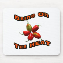 Bring On The Heat Five Hot Habanero Peppers Mouse Pads