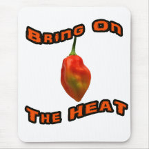 Bring On The Heat Single Hot Habanero Pepper Mouse Pads
