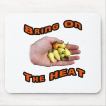 Bring On The Heat White Hot Pepper Pile Hand Mousepads