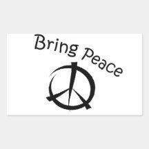 Bring Peace Rectangular Sticker