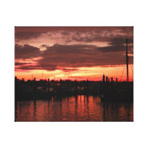 Bristol Rhode Island sunset Canvas Prints