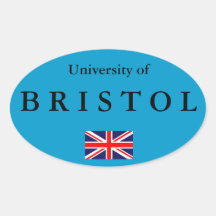 Bristol University European Oval Sticker