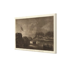 British Columbia battle with cannons Canvas Print