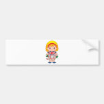 British/English Christmas Girl Bumper Sticker