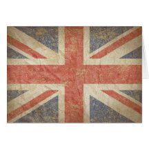 British Flag Distressed Greeting Card