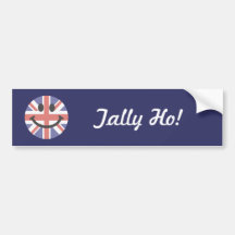 British Flag Smiley face Bumper Sticker