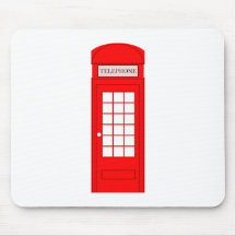 British Phone Booth Mouse Pad