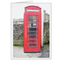 British Phone Box Greeting Card