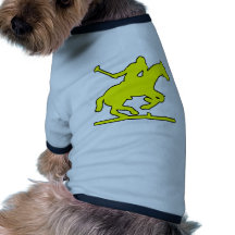 British Polo Sport Horse Player Silhouette Ponies Doggie T Shirt