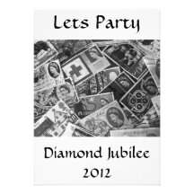 British Vintage Stamps Invitation