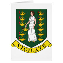 British Virgin Islands Coat Of Arms Greeting Card