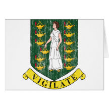 British Virgin Islands Coat Of Arms Greeting Card