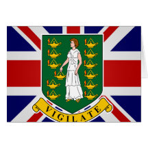 British Virgin Islands High quality Flag Cards