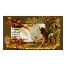 Brittany Flushes Pheasant Victorian Business Card Templates